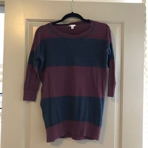 BP Striped 3/4 Sleeve Sweater